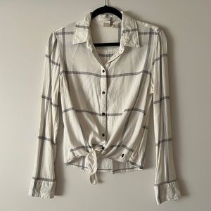 Roxy Long Sleeved Plaid Button Down Shirt